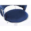 Ensemble de tabourets de bar 2 pièces, avec repose-pieds chromés et velours à hauteur ajustable avec tabouret de bar minimaliste chromé-1112000243