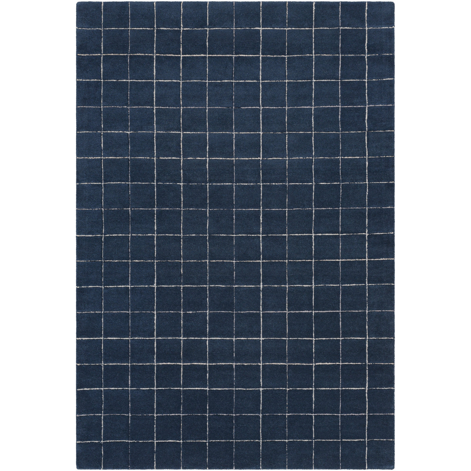 Mallory Hand-Tufted Blue Geometric Area Rug, Rectangle 5' x 8'