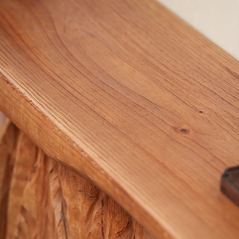 Console en bois massif de style français, Naturel