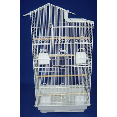 Cage à oiseau avec 4 mangeoires