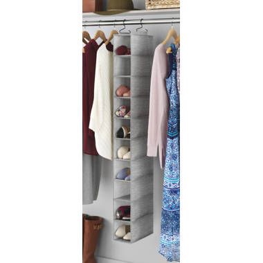 Whitmor Hanging Shoe Shelves Closet Organizer - 8 Section - Gray - PPNW 