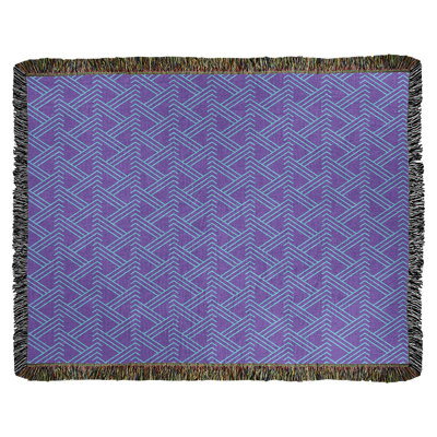 Couverture en coton tissé zigzag classique
