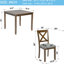 5 tables de salle à manger en bois de noyer massif avec 4 chaises, une structure, des sièges confortables, une table moderne en forme de X, facile à nettoyer, idéale pour les cuisines