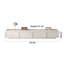 Crédence de rangement simple avec meuble télé rectangulaire blanc l 86,6 po Simple