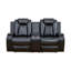 Ensemble de cinéma inclinable électrique en cuir 3 pièces avec DEL, lampe de lecture et console de rangement Amaceson (ensemble de 3)