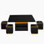 Table basse à plateau relevable avec tabourets de rangement, table centrale moderne avec plateau pliable, table basse réglable multifonctionnelle pour le salon-816802327