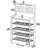 6-Tier Shoe Rack With Pegboard And Hooks, Industrial Wooden Top Shoe Storage Organizer, Holds 16-20 Pairs, Sturdy Metal Frame For Entryway, Closet, Hallway, Bedroom, Or Dorm