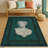 Teal Goddess Bust Accent Rug