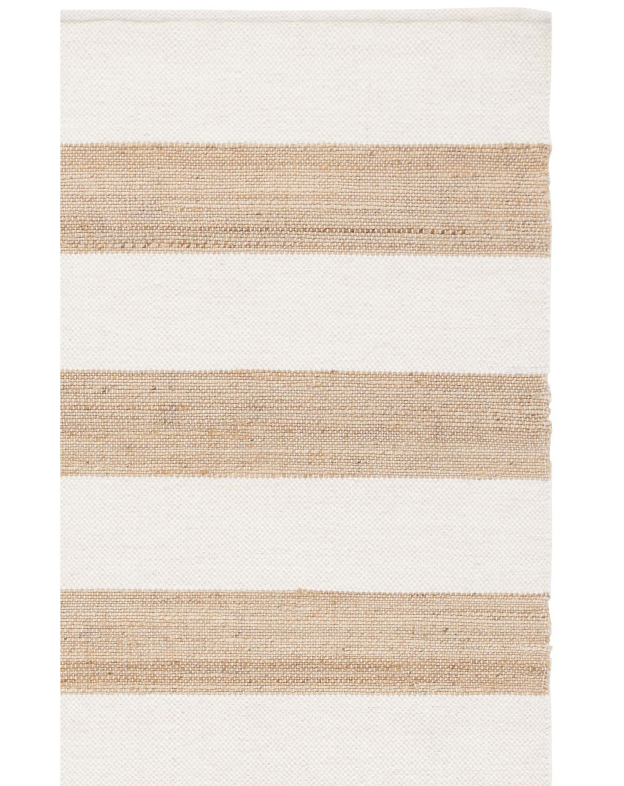 Hand-Woven Striped Jute Wool Rug, Rectangle 4' x 6'