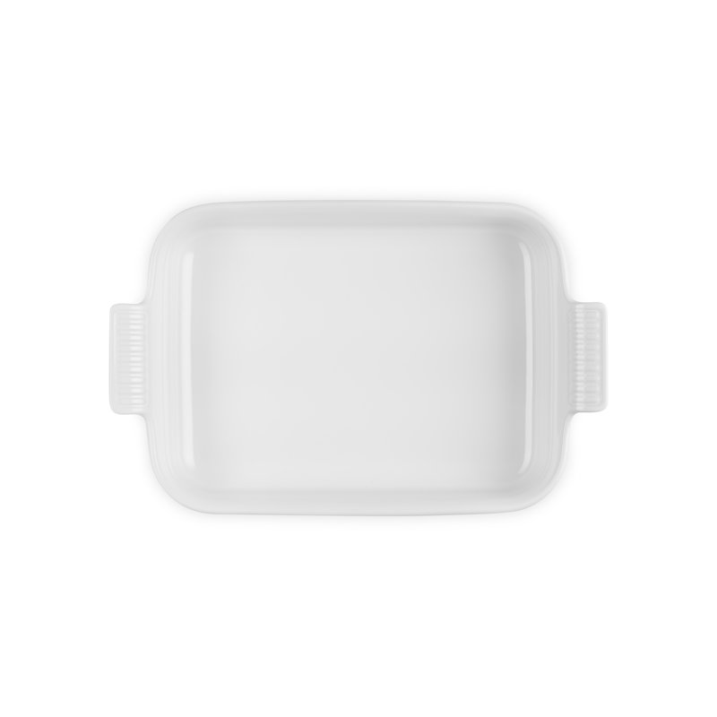 Le Creuset Stoneware Heritage Rectangular Dish,  3.6" H x 15.3" W x 10" D, White