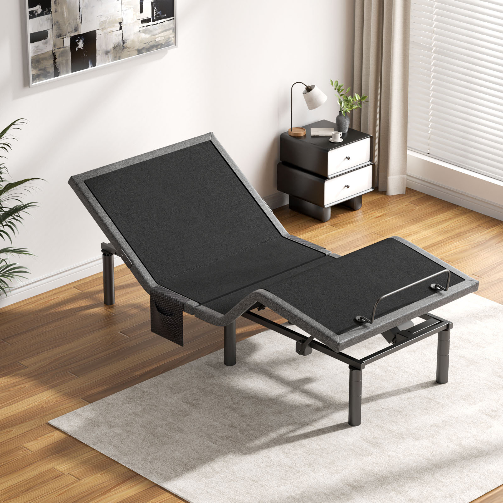 Alwyn Home Adjustable Bed Frame With Massage, Wireless Remote, Zero ...