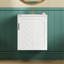 Armoire de salle de bain murale 20 po, meuble-lavabo moderne blanc, lavabo, tablette latérale ouverte, porte-papier hygiénique, solution pour économiser de l'espace 30, rangement spacieux rectangulaire en céramique, conception flottante, fermé