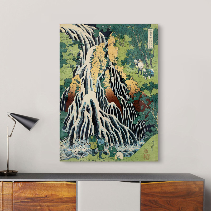 Kirifuki-No-Taki Waterfall by Katsushika Hokusai - Wrapped Canvas Print, 80cm H x 60cm W x 4cm D