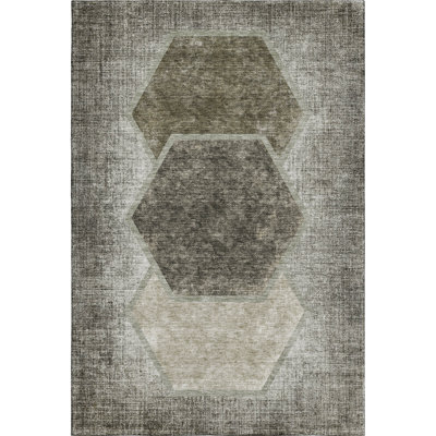 Premium Machine Washable Prisco Taupe Rug