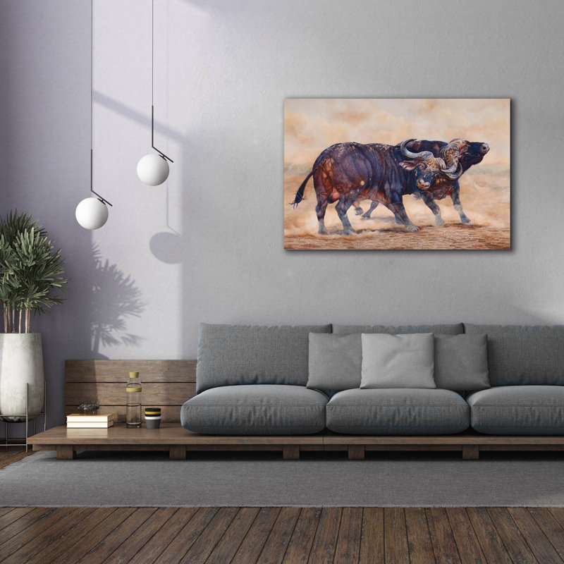  «The Duel» par Delene Lambert, art mural sur toile, 60 po x 40 po, H 40 po x l 60 po