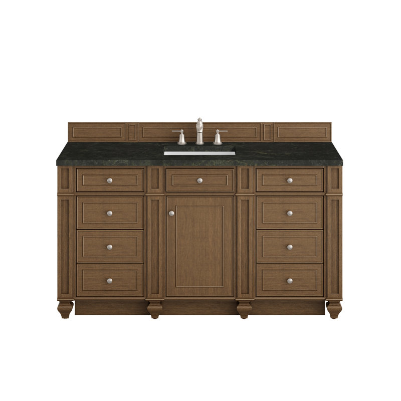 Bristol 60'' W Vanity, Saddle Brown, 8" Widespread, Phantome Eclos