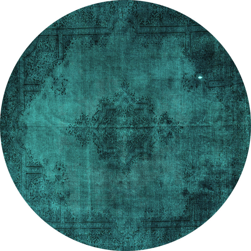 Tapis oriental en laine / polyester tissé à la machine Ineze, Rond 8 pi