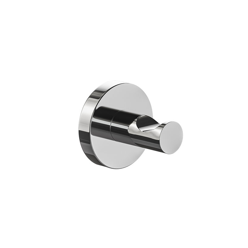 Lava Wall-Mounted Towel Hook - Chrome, Premium Brass Construction, Installation Hardware Included, Chrome