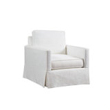 Barclay Butera Upholstery Swivel Slipcovered Armchair