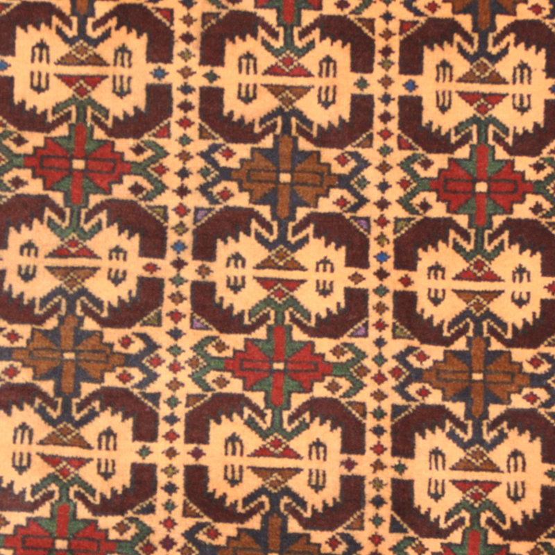 Tapis en laine noué à la main Bungalow Rose Balouchi Bungalow