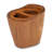 Cvetanka Solid Teak Oval Toothbrush Holder