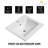 Los Flexi White Drop In Bathroom Sink Ceramic Rectangular with Faucet Hole & Overflow-114023053-114023052