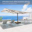 Parasol en porte-à-faux double face avec base Menades-544062202