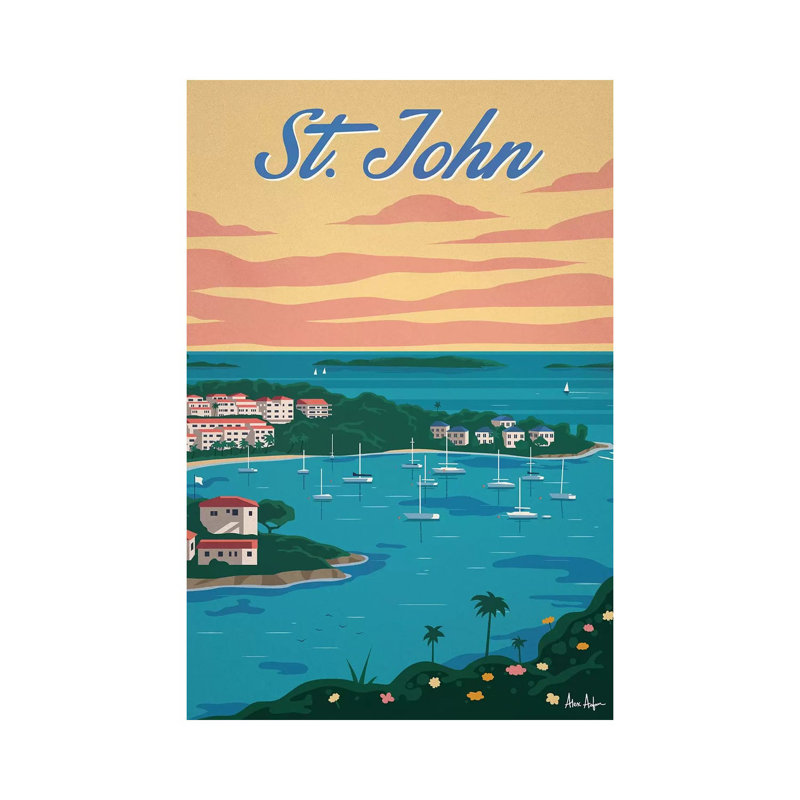 Cruz Bay - Print on Canvas, 66.04cm H x 45.72cm W x 3.81cm D, Wrapped Canvas