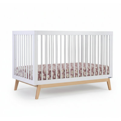 dadada Baby Soho 3-in-1 Convertible Wooden Crib to Toddler Bed - Made in Italy, GREENGUARD
