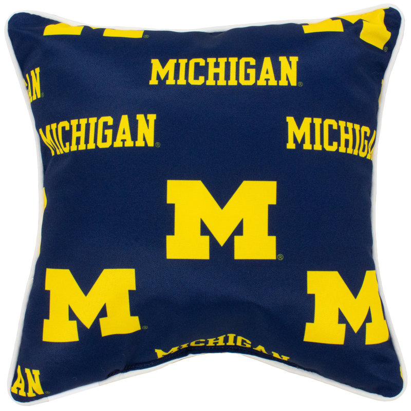 Kentucky Wildcats housse de coussin carrée/insert, Michigan Wolverines