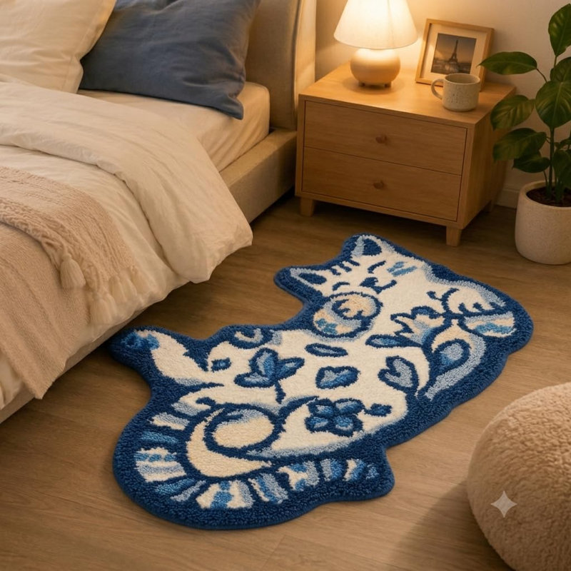 Joli tapis de bain pour chat mignon