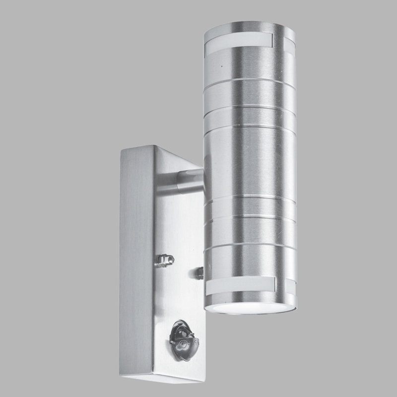 Cartagena Stainless Steel 2 - Bulb 22cm H Outdoor Armed Sconce
