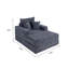 Fauteuil simple - Fauteuil d'appoint confortable en velours côtelé, grand fauteuil rembourré avec rangement-894943579
