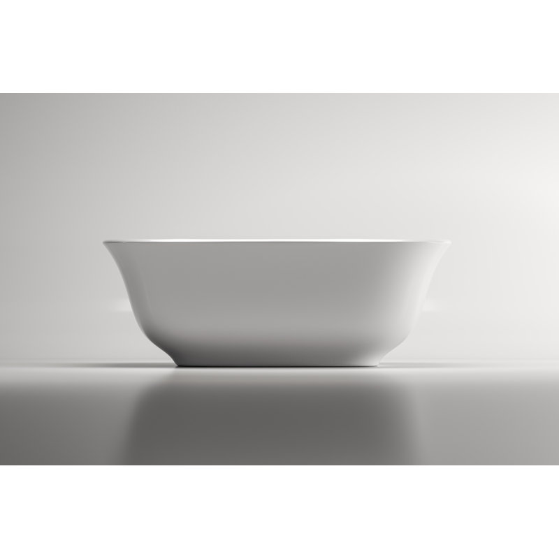 Amiata 65"x 32" Freestanding Soaking Bathtub, Matte White