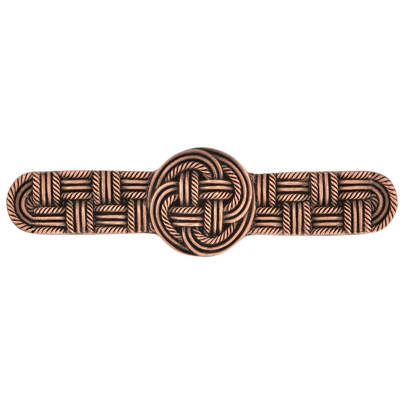 Poignée barre 3 po nautique tissée Classic, Cuivre antique
