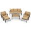 Ensemble de conversation pour patio avec coussins 7 personnes All-Weather-2074290886