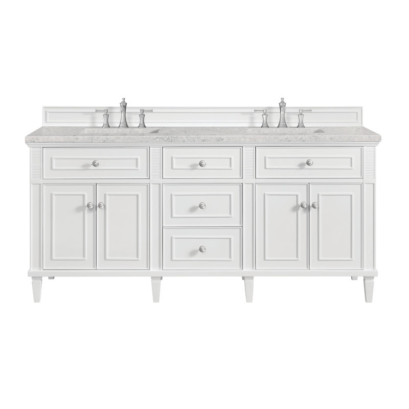 Lorelai 72'' W Double Vanity, Eternal Jasmine Pearl, Bright White