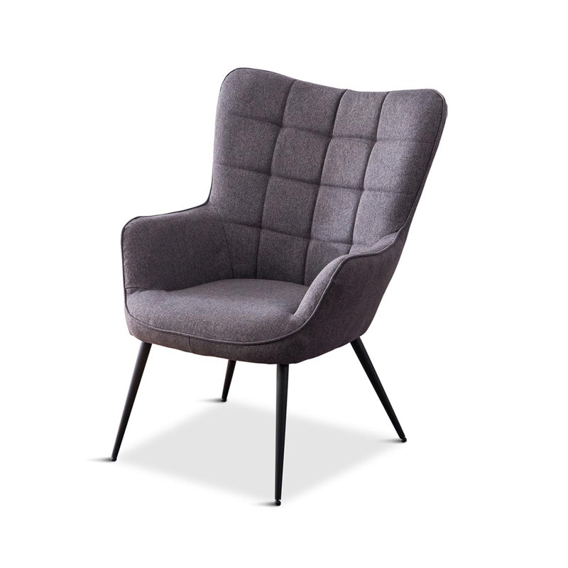 Pippin Upholstered Accent Chair, Charcoal