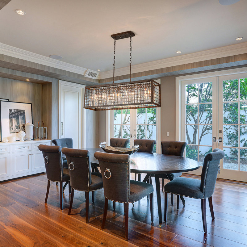 4-Light Kitchen Island Square/Rectangle Chandelier