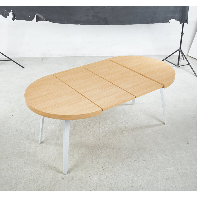 Extendable Table,DINING TABLE,OFFICE TABLE,COFFEE TABLE,Metal Leg,MDF Top,100/140/180X100x75cm, Blanc, Chêne