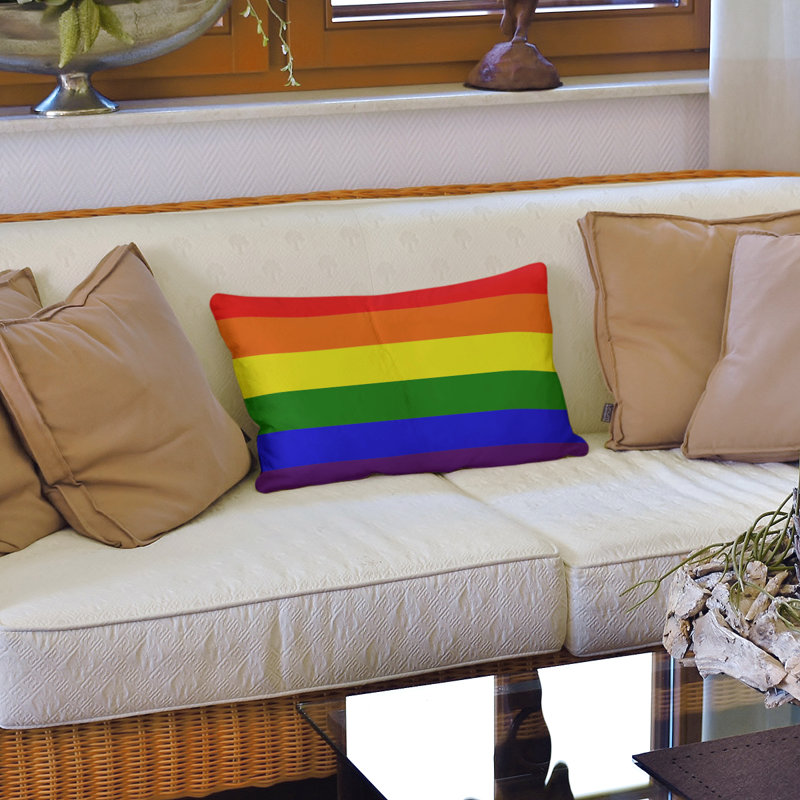 Flag Collection Striped Reversible Throw Pillow