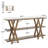 Aranda 70'' Console Table with 3 Open Storage Shelves X Shaped Legs