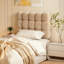 Tête de lit capitonnée King Size Cloud - Polaire Teddy, fixation murale sans perçage, rembourrage en mousse haute densité-391996673-414783736