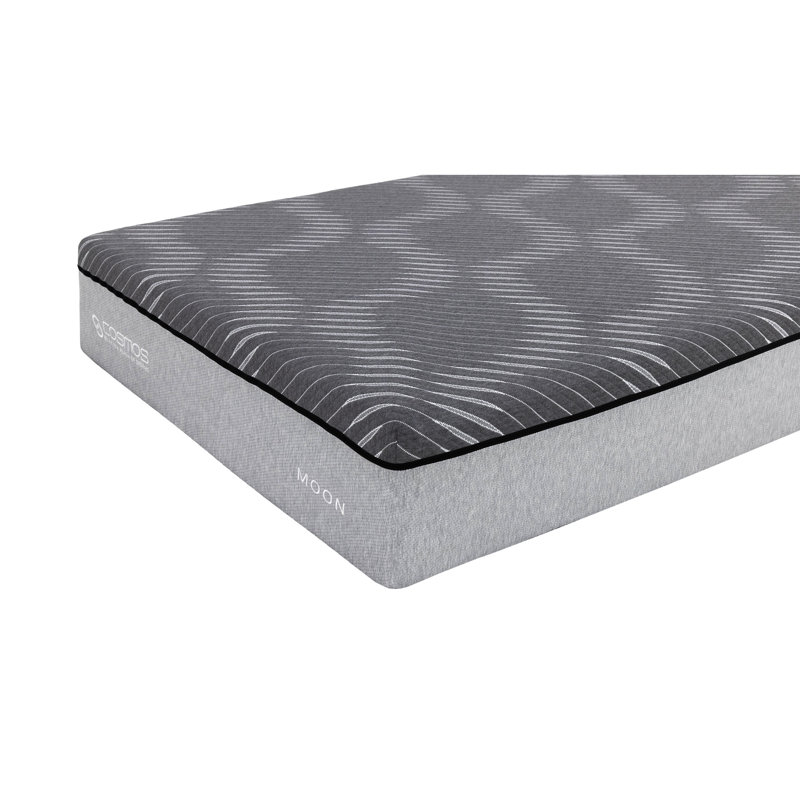 Matelas pour grand lit de 12 po, ressort intérieur et mousse, couleur principale grise, lit avec matelas à housse souple pour grand lit, couches de mousse de poche, gris, roulé comprimé