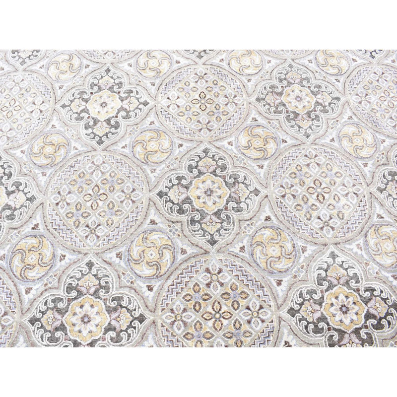 Tapis ivoire en soie New Age 10 pi 1 po x 14 pi 2 po Stromberg