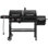 Barbecue au gaz et au charbon Royal Gourmet 2 brûleurs avec fumoir décalé et brûleur latéral, noir