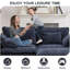 Canapé modulaire en L 3 pièces avec repose-pieds réversible en chenille 3 pièces 77,6 po-1412143178