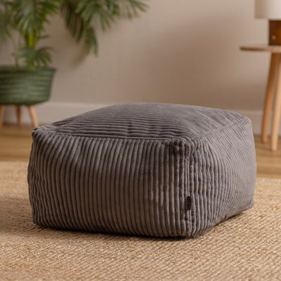 icon Amara Beanbag Footstool Corduroy Navy Blue