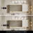 5-Light 32 in. Brushed Nickel Vanity Light with Clear Square Glass Shades-2052992837