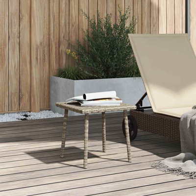 Garden Coffee Table Rectangular 40X40x37 Cm Poly Rattan